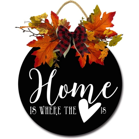 Eveokoki 12" Home Is Where This Love Sign for Outdoor Indoor Sign, Farmhouse Wall Decor,Home Is Where This Love Signs for Front Porch, Rustic Farmhouse Wood Porch Decorations Outdoor