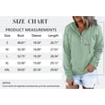 thumbnail image 6 of MOSHU Half Boutton Womens Hoodies Drawstring Hooded Sweatshirts for Woman With Pocket, 6 of 10