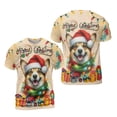 thumbnail image 3 of Merry Christmas Santa Corgi Scarf Twinkling Lights Xmas Holiday All Over Print 3D Shirt Unisex Merch Welsh Corgi Dog Lover Gifts Idea - 00022, 3 of 6