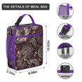 thumbnail image 2 of Paisley Pattern Insulated Lunch Bag – Vintage Bohemian Floral Tote with Elegant Retro Design, Ideal for Work, School, or Picnic, 2 of 6