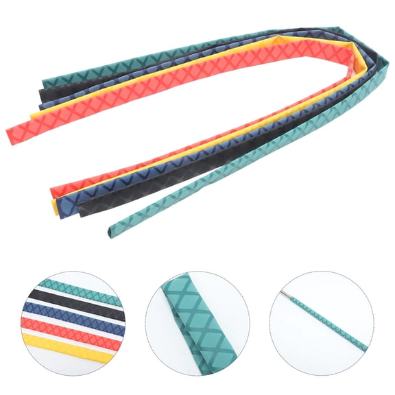 CRILSTYLEO Heat Shrink Handle Sleeve 5Pcs Anti Skid Insulated for Fishing Rods Black