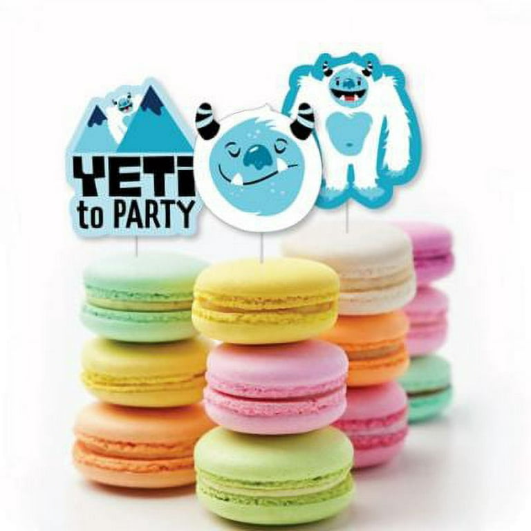 Big Dot of Happiness Yeti to Party - Dessert Cupcake Toppers
