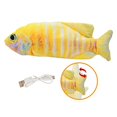 thumbnail image 3 of Juguetes de eléctricos para gatos Juguetes de ejercicio de teaser de Pescado de rayas amarillas Yuyangstore Carpa falsa meneando eléctrica, 3 of 8