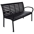 thumbnail image 1 of vidaXL Garden Bench Black 116 cm Steel and WPC, 1 of 4