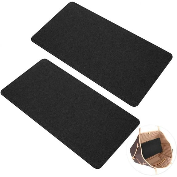 2pcs 2pcs 13.7 x 7 Inch Felt Bag Base Shaper Insert Bag Bottom Black Purse Bottoms Rectangle Bag Liner Board Bag Bottom Shaper for Handbag Leather Bag Backpack Cosmetic Travel Bag