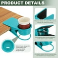 thumbnail image 3 of ABPETE Desk Cup Holder Clip, Blue ABS Metal, 8.5x7.5x4.8cm, Holds Drinks & More, 3 of 6