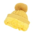thumbnail image 4 of ATENAR 3PC Women Winter Hat Gloves Scarf Set,Touch Screen Gloves,Soft,Fleece,Thermal,Solid,Acrylic,Yellow,Free Size, 4 of 4