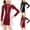 Style4-Wine girl swimsuits, variant on Mceream Girls One Piece Swimsuits Long Sleeve Zipper Front Swim Dress Teens Quick Dry Swimwear Print Crew Neck Rash Guard Bathing Suits 5-12 Years