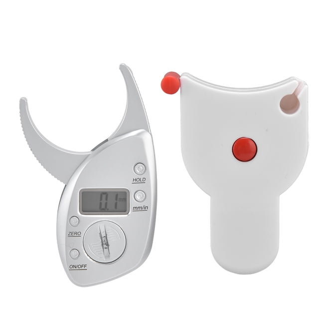 Cinta métrica corporal con calibrador de grasa, ABS, pantalla digital, herramienta de medición con batería incorporada