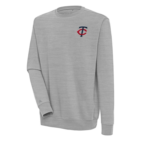 Men's Antigua  Heather Gray Minnesota Twins Victory Pullover Sweatshirt