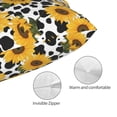 thumbnail image 3 of KLL Cow Print Sunflower Pillow Covers Envelope Closure,Super Soft and Cozy Fuzzy Fleece Pillow Case Cover (No pillow core） 14"x20", 3 of 5