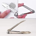thumbnail image 3 of Juego de cortaúñas para hombre: 2 cortaúñas de acero inoxidable para uñas gruesas, incluye lima y estuche metálico., 3 of 5