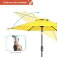 thumbnail image 3 of Sonerlic 7.5ft Round Outdoor Patio Shade Umbrella with Steel Frame for Yard,Garden,Poolside and Deck,Yellow, 3 of 7
