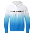 thumbnail image 3 of Sweatsuits for Men Set 2 Piece Letter Graphic Hoodie Sweatshirt and Joggers Sweatpants Sets Casual Fall Winter Long Sleeve Sport Suit with Pocket Light Blue XL, 3 of 5