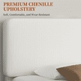 thumbnail image 5 of Renwick Upholstered Platform Bed with Adjustable Headboard, Twin, Beige, 5 of 8