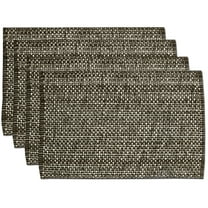 Trends Collection Two Tone 100% Cotton Woven 13" x 19" Placemat Chocolate 4 Pack