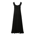 thumbnail image 6 of LWITHSZG Plus Size Ruffle Maxi Dresses for Women Pleated Front Flowy Sleeveless Summer Dress Beach Vacation Long Sundress S-5XL, 6 of 6