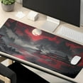 thumbnail image 6 of Riverside Full Moon Desk Mat Japanese Desk Pad Black Red Large Mouse Pad Gaming Mousepad 31.5"x11.8" Extended XXL Keyboard Pad Japanese Laptop Pc Computer Mouse Keyboard Mat for Home Office Work Game, 6 of 7