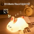 thumbnail image 5 of Night Lights Rabbit Light 2024 New Cute Silicone Baby Animal Night Lamp Rabbit Night Light For Kids 3 Level Dimmable Nursery Bunny Nightlight Bedside Lamp For Breastfeeding White, 5 of 9