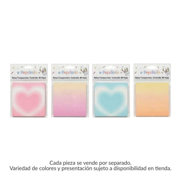 Notas Prichos Transparentes Varios Modelos 1 Pieza