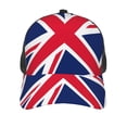 thumbnail image 3 of Union-Jack Flag Snapback Trucker Hats Baseball Caps Adjustable Mesh Back Ball Caps For Men Women, 3 of 5