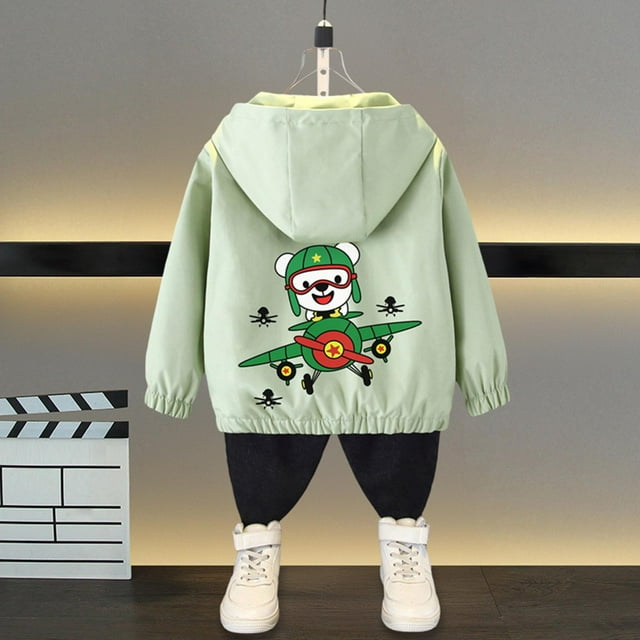 LOVZFMLL Vestes pour Filles Printemps Veste pour Enfants Manches Longues Veste à Capuche Décontractée Mince pour Enfants 9-10 Ans