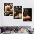 thumbnail image 4 of Nawypu Zen Bathroom Canvas Wall Art Spiritual Pictures Wall Decor Candles and Stones Spa Relax Art Meditation Room Decoration Prints for Yoga Contemplation Bedroom Living Room, 4 of 4