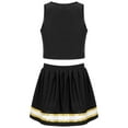 thumbnail image 2 of Zaldita Girls Cheer Leader Costumes Toddler Cheerleading Shirt Pleated Skirt Set for Party Halloween Black 8, 2 of 7