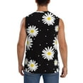 thumbnail image 4 of Kdxio Daisies Flowers for Men's Muscle T-shirt,Sleeveless for Workout Running Athletic Gym Lounge Casual, 4 of 7
