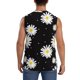 thumbnail image 4 of Fotbe Daisies Flowers Men's Camiseta sin Mangas Estampada para Hombres, Playera Casual para Gimnasio, Entrenamiento, Playa-Small, 4 of 7