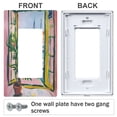 thumbnail image 3 of Yayeee Rocker Switch Wall Plate 1-Gang 4.6"x2.9" Home Decorative Outlet Cover, Yellow Window, 3 of 6
