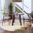 thumbnail image 3 of Round Area Rug 5 Ft, Spring Flowers Washable Non-Slip Circle Carpet for Living Room/Bedroom, Botanical Blossom Floral Pot Plants Low-Profile Runner Mats Collection Rugs for Indoor, 3 of 8