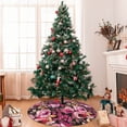 thumbnail image 7 of Yiaed Rose Flowers Print Christmas Tree Skirt , Tree SkirtsTree Mat for Christmas Winter Holiday Indoor Decorations-30", 7 of 7