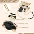thumbnail image 3 of FORMRS Women Crossbody Purse with Chain Strap Vegan Leather Shoulder Handbag, Beach Pattern, 3 of 7