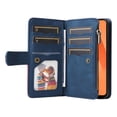 thumbnail image 2 of Multifunctional Case for Samsung A32 4G,[RFID Blocking] 9 Credit Cards Holder with Wrist Strap, Premium PU Leather Zipper Wallet Purse Magnetic Flip Phone Cover for Samsung Galaxy A32 4G, Blue, 2 of 12