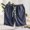 Dark Blue, variant on Bosfbaoi Mens Casual Shorts - Cotton Linen Drawstring Summer Beach Stretch Twill Chino Golf Shorts