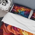 thumbnail image 4 of Designart "Vibrant Illusions Opt Art painting II" Modern Bedding Covert Set - Op Art Multi-Color Abstract Bed Set With 2 Shams, 4 of 6