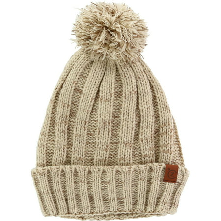 Marled Knit Cuff Cap with Full Sherpa Lining