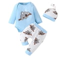thumbnail image 6 of Douhoow Baby 2 Piece Koala Print Long Sleeve Rompers Casual Pants Hat Set, 6 of 8