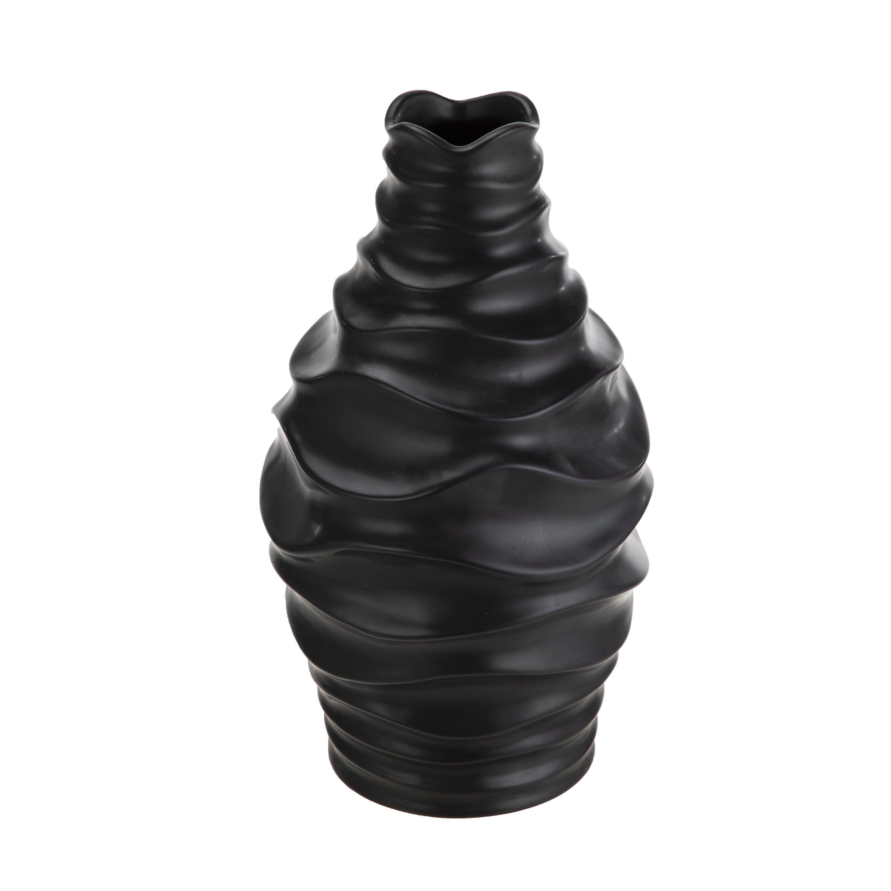Mainstays Black Abstract Ceramic Vase