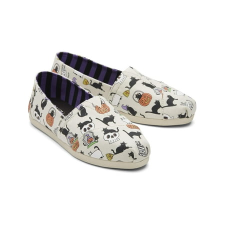 

Toms Womens Alpargata Slip On Canvas Fashion Loafers White 7.5 Medium (B M)