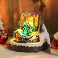 thumbnail image 4 of Christmas Village Decor with Popcorn Wagon, Lit Tree, Santa & Train,LED - Illuminated Tabletop Decoration for Festive Indoor Ambiance, Ideal Holiday Gift,Christmas Decor, 4 of 9