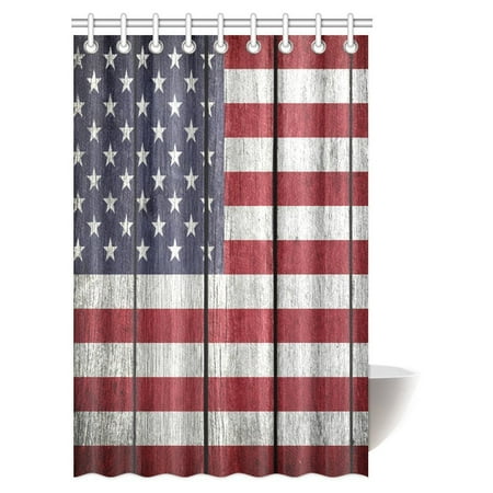 Mypop Usa Flag Shower Curtain United States Of America On Old Vintage Wood Fabric Bathroom 48 X 72 Inches Mypop Usa Flag Shower Curtain United States Of America On Old Vintage Wood Fabric Bathroom 48 X 72 Inches