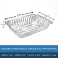 thumbnail image 2 of Nicole Home Large Rectangle Aluminum Roaster Pan 17"x12.5"(10/Pack), 2 of 4