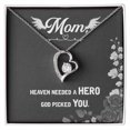 thumbnail image 2 of To Mom Remembrance Message Heaven Needed a Hero Forever Necklace w Message Card, 2 of 8