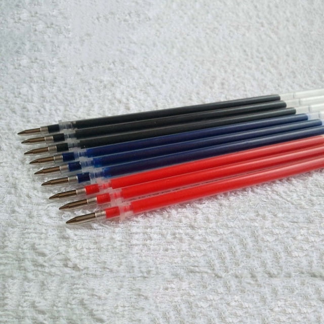 10pcs Ballpoint Pen Refills 0.5mm Gel Black Ink Refill Pens