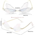 thumbnail image 5 of Gafas de sol sin montura para mujer, modernas, vintage y creativas., 5 of 5
