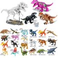 thumbnail image 2 of Dinosaurio Jurásico Set World Park 3 Modelo Bloques de Construcción Blanco T Indominus Rex Dino Breakout 8 piezas Mosasaurus Velociraptor Animal, 2 of 5