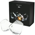 thumbnail image 5 of Old Fashioned Whiskey Tumblers, MyGift Set of 4 Tilted Crystal Scotch & Bourbon Glasses in Gift Box, 5 of 7