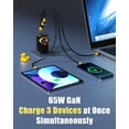 thumbnail image 4 of Cargador V-CHECKER USB C de 65 W y 3 puertos GaN para MacBook Pro/Air, 4 of 7